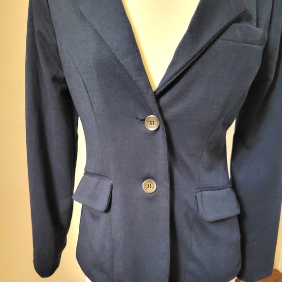 Women's Navy Blue Blazer with Elbow Patches size Small - Picture 4 of 10
